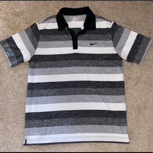 Men's Nike Golf Dri-Fit Polo Shirt Standard Fit Size LG Striped